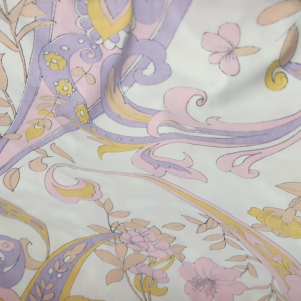 Vintage bed sheet floral Paisley Pepperell